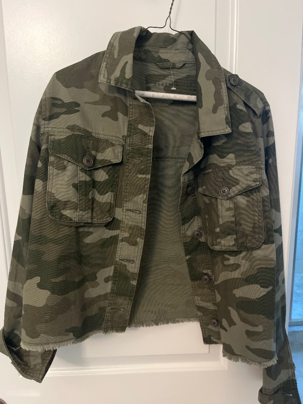 Camo crop jacket